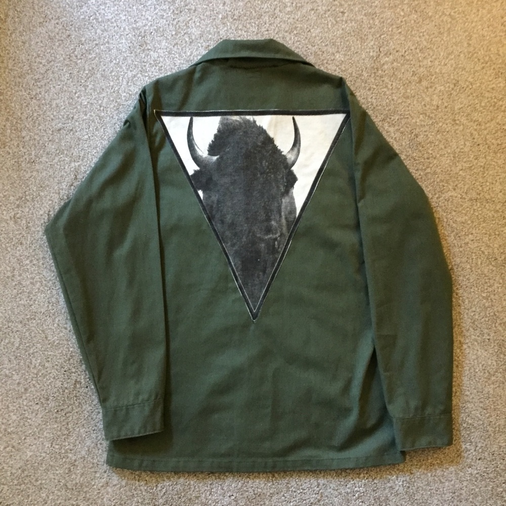 Vintage Customized Navy Army Jacket